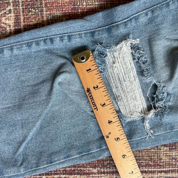 Kensie Vintage Luxe The Slim 10/30 Distressed Light Blue Women's Jeans - Picture 7 of 11